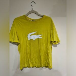 yellow lacoste shirt